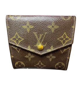 Louis Vuitton Monogram Folded Envelope Wallet in Brown and Gold